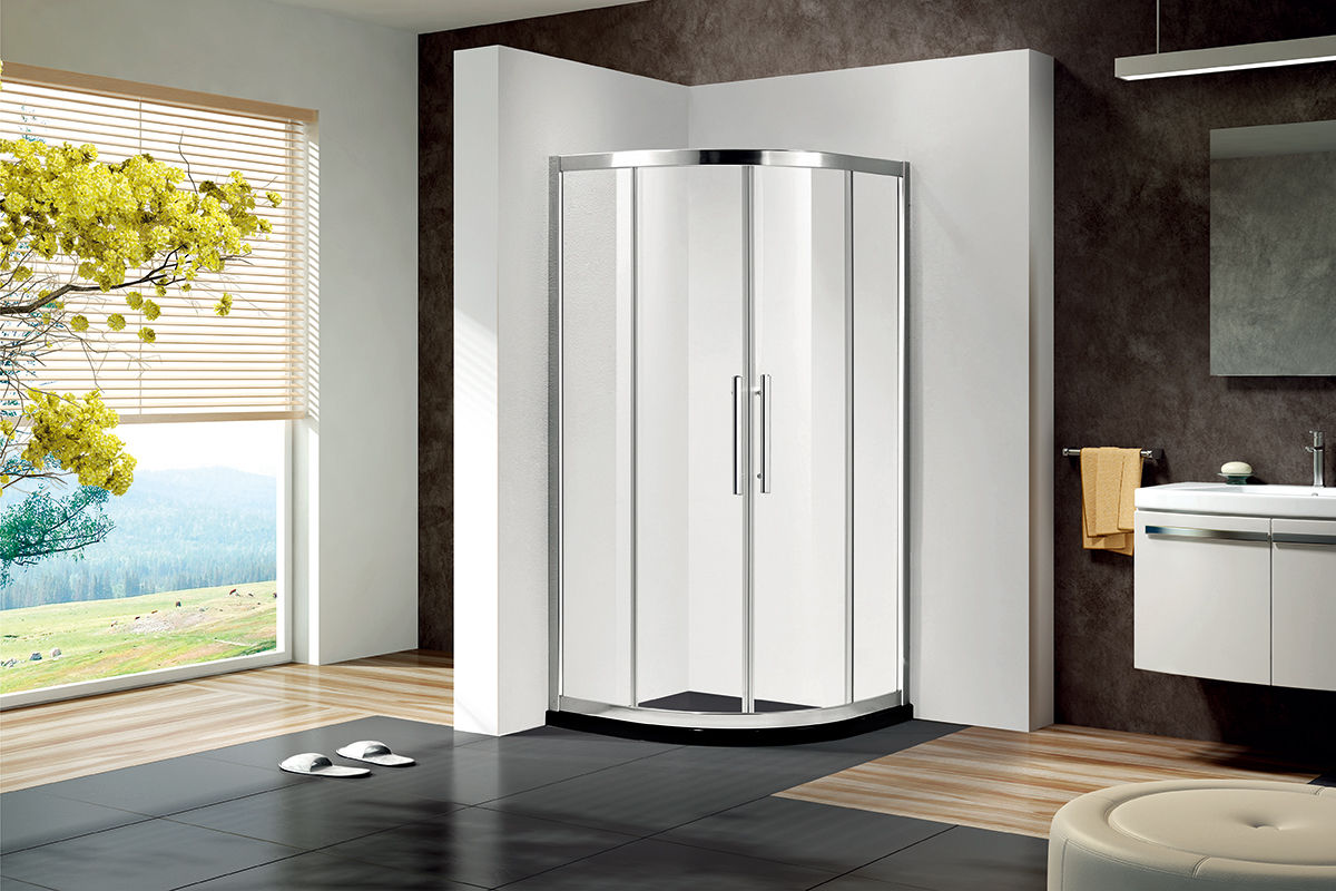 C2122 aluminium sliding shower door reversible